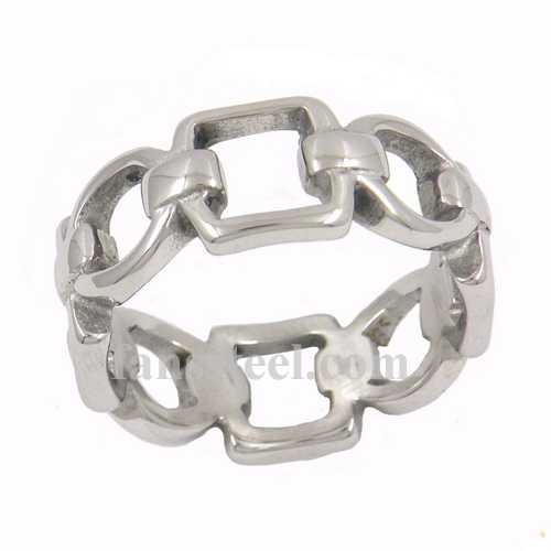 FSR12W02 Square oval rope Chain band Ring - Click Image to Close